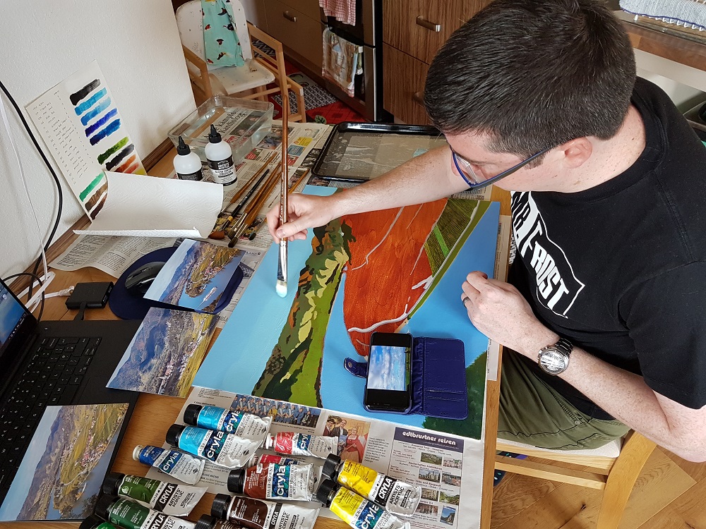 Artist at work